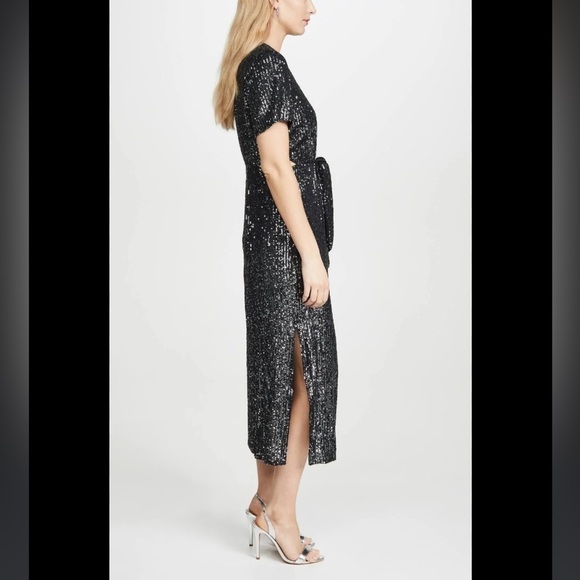 C/MEO Collective Lustre Midi Dress in Black Sequin Small - Picture 2 of 15